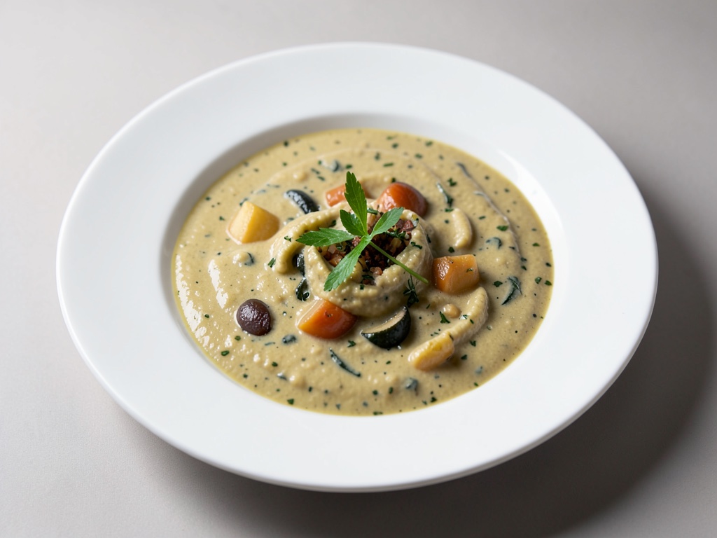 Zuppa cremosa vegana di zucchine e patate