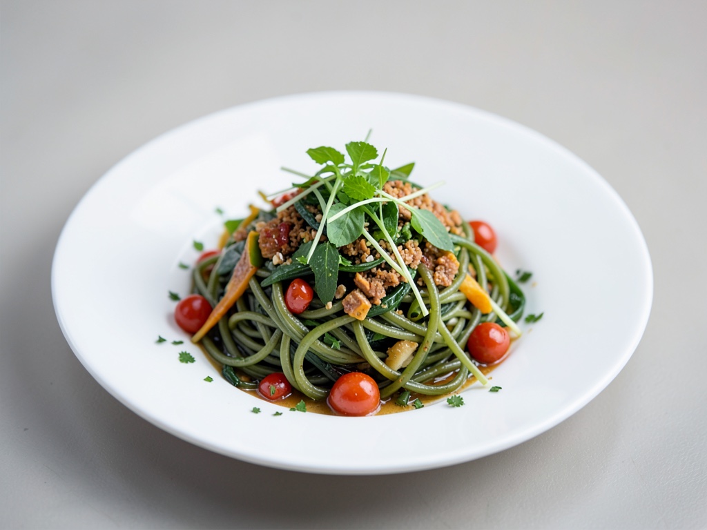 Salade de nouilles de verre végane et fraîche