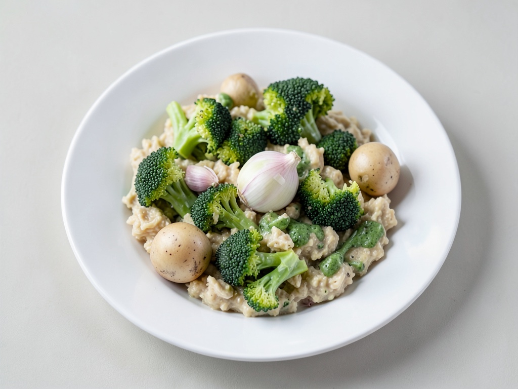 Gratin cremoso di patate e broccoli