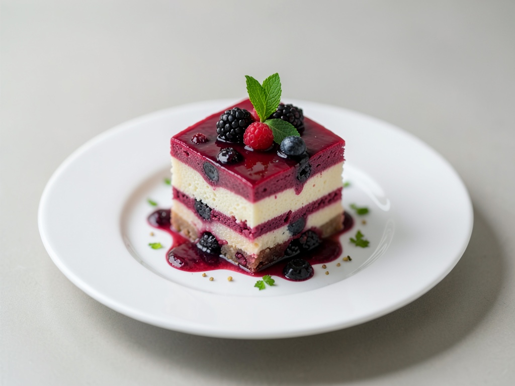 Pudding ai tre strati ai frutti di bosco