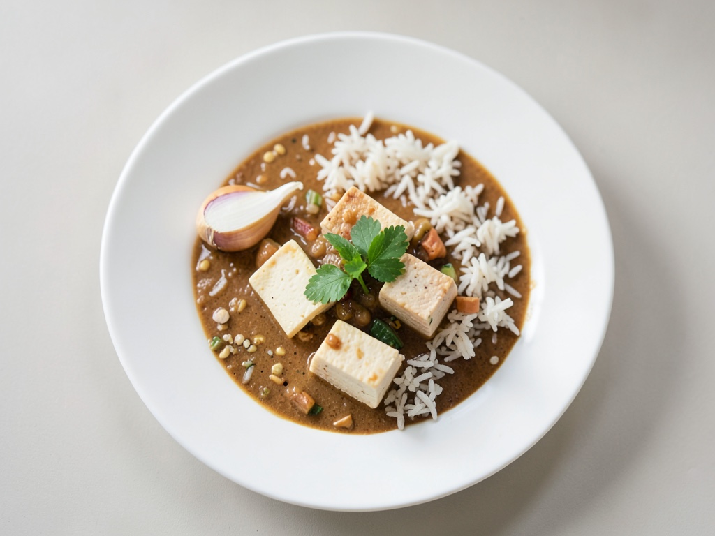 Curry vegano con tofu