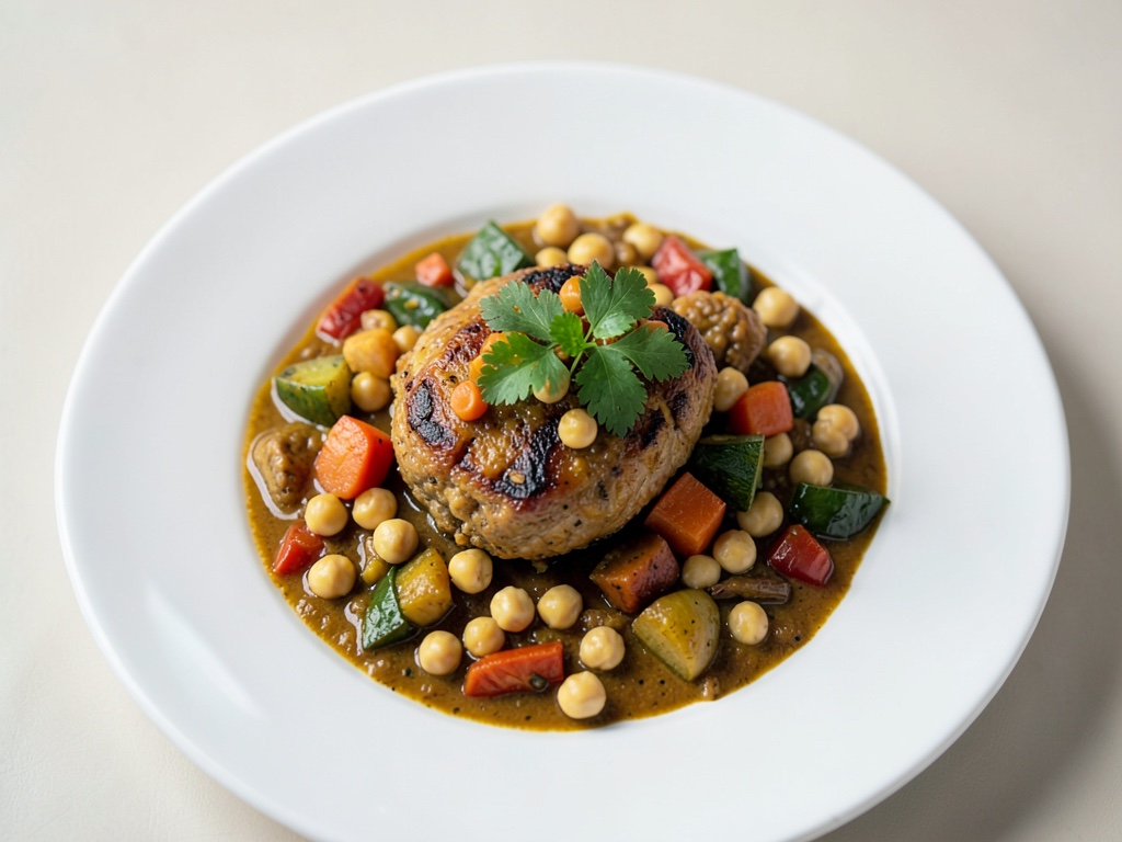 Légumes rôtis aux pois chiches et curry