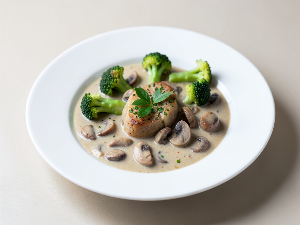 Ragù cremoso ai funghi con broccoli