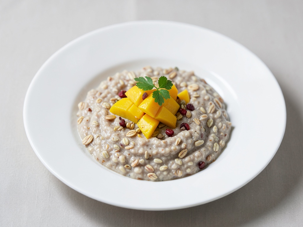 Avena cremosa con mango