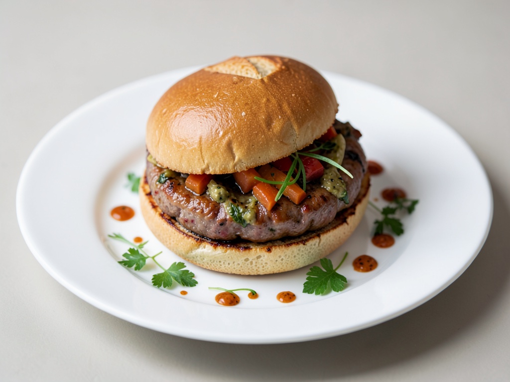 Salsiccia vegetariana nel panino