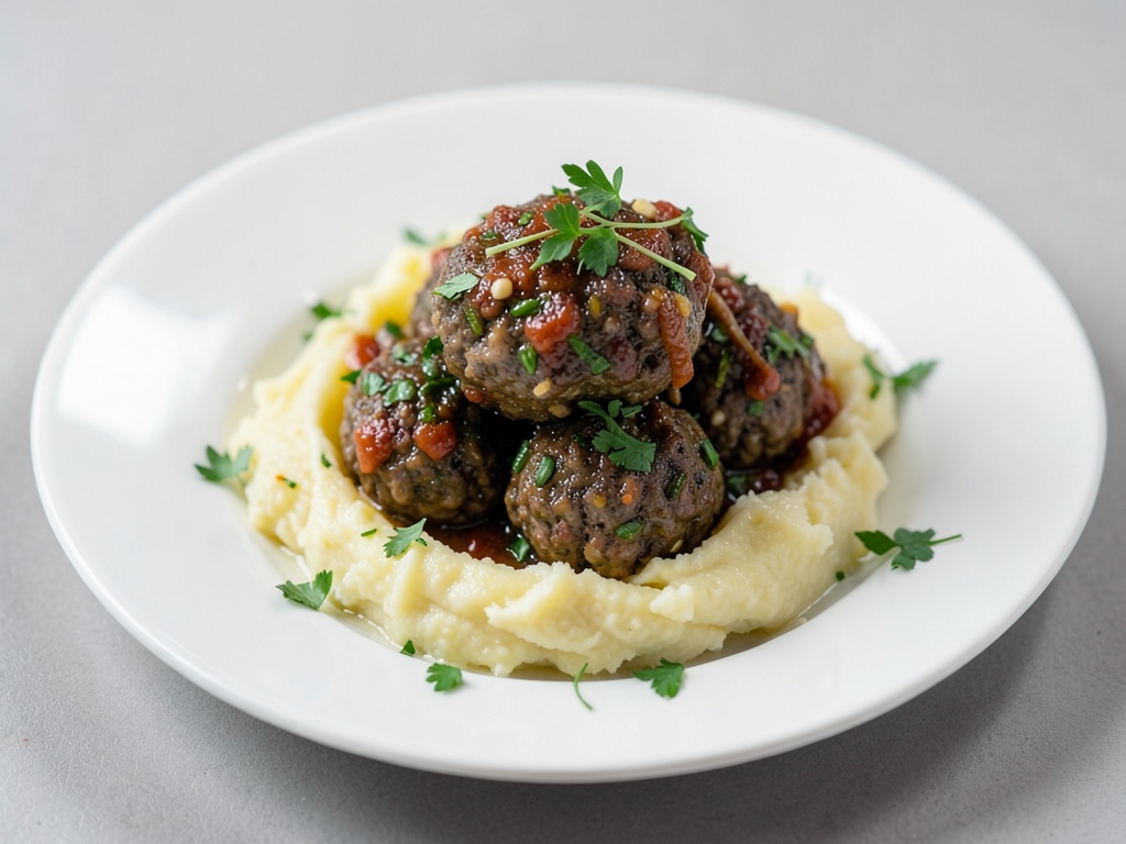 Polpette svedesi vegetariane con purè di patate