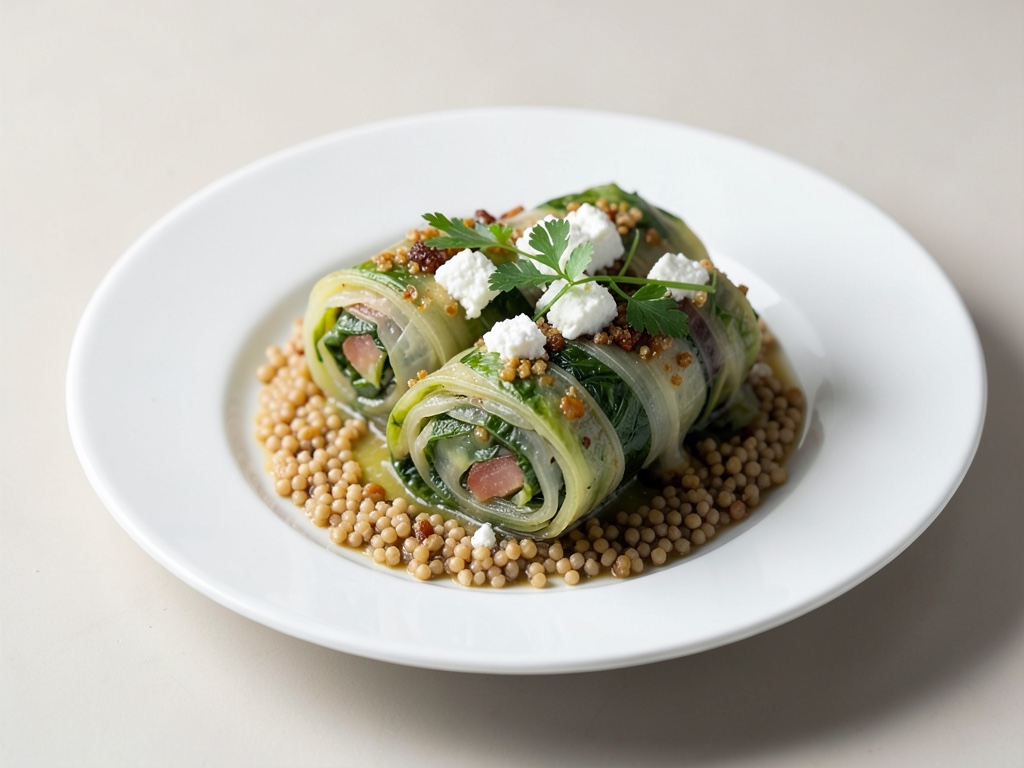 Involtini di miglio e verdure con formaggio di pecora