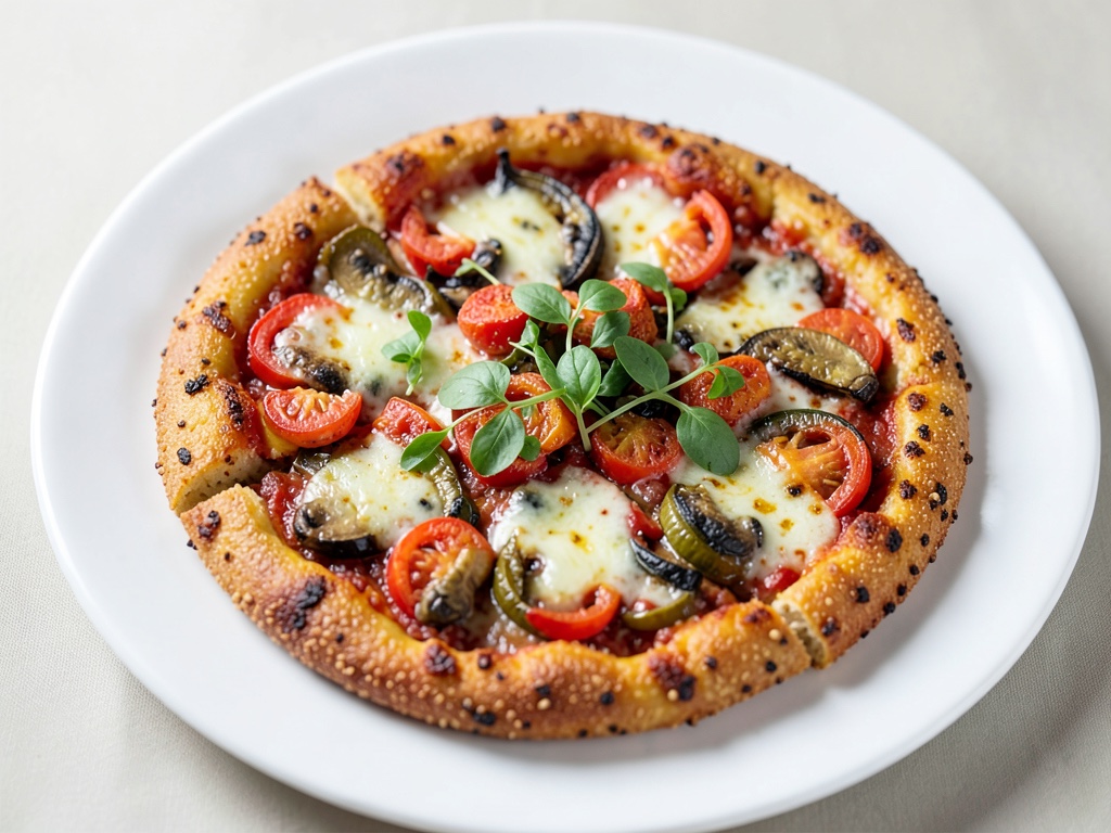 Pizza croccante alle verdure con impasto di farro
