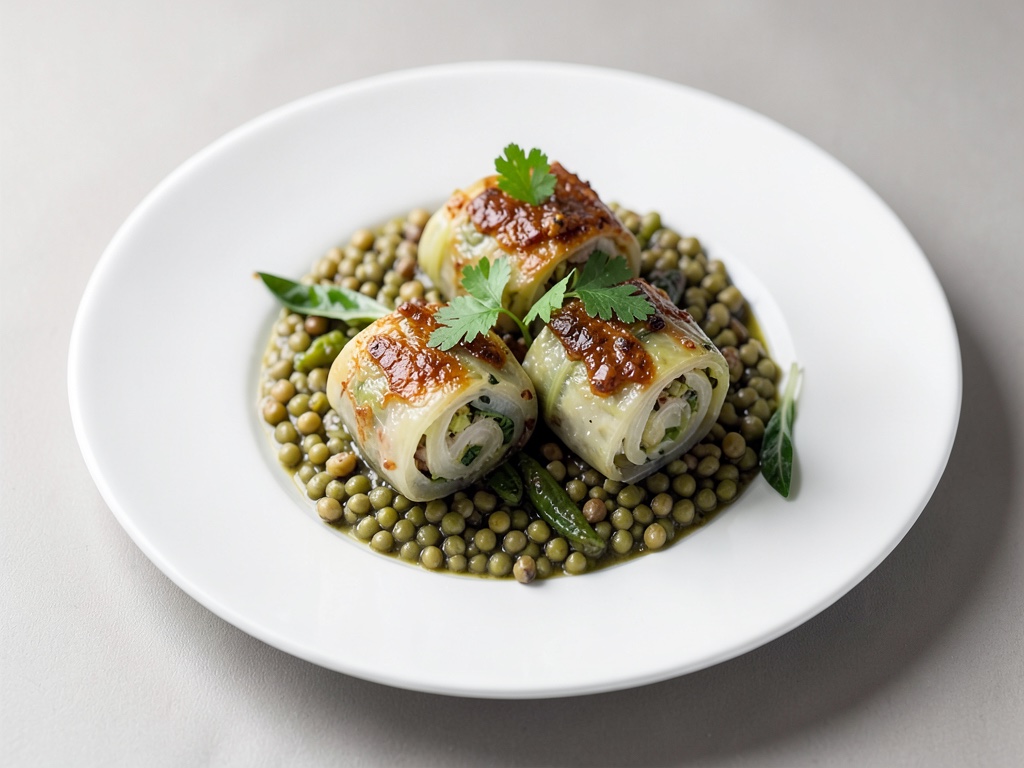 Roulade di verdure con farro verde e cavolo riccio