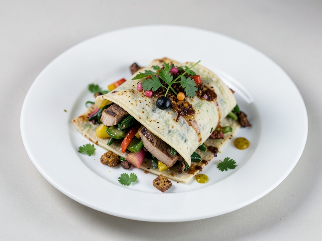 Tacos de verdura con tofu ahumado