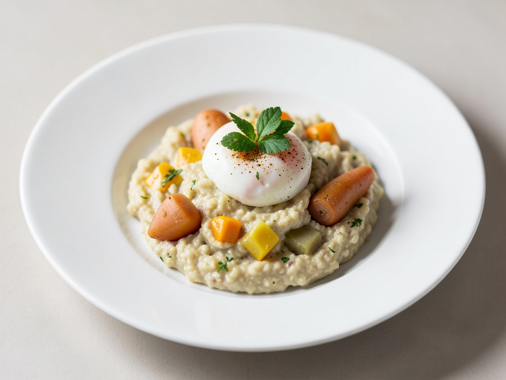 Crema di pastinache e patate con uovo