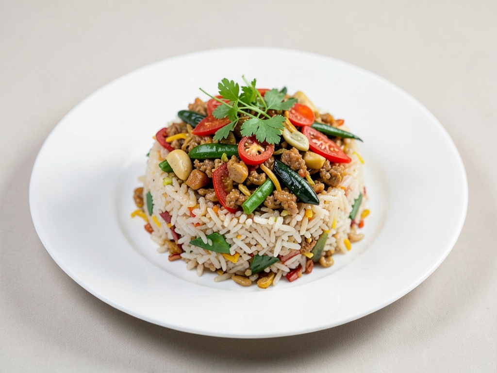 Padella di riso e verdure stile Nasi Goreng