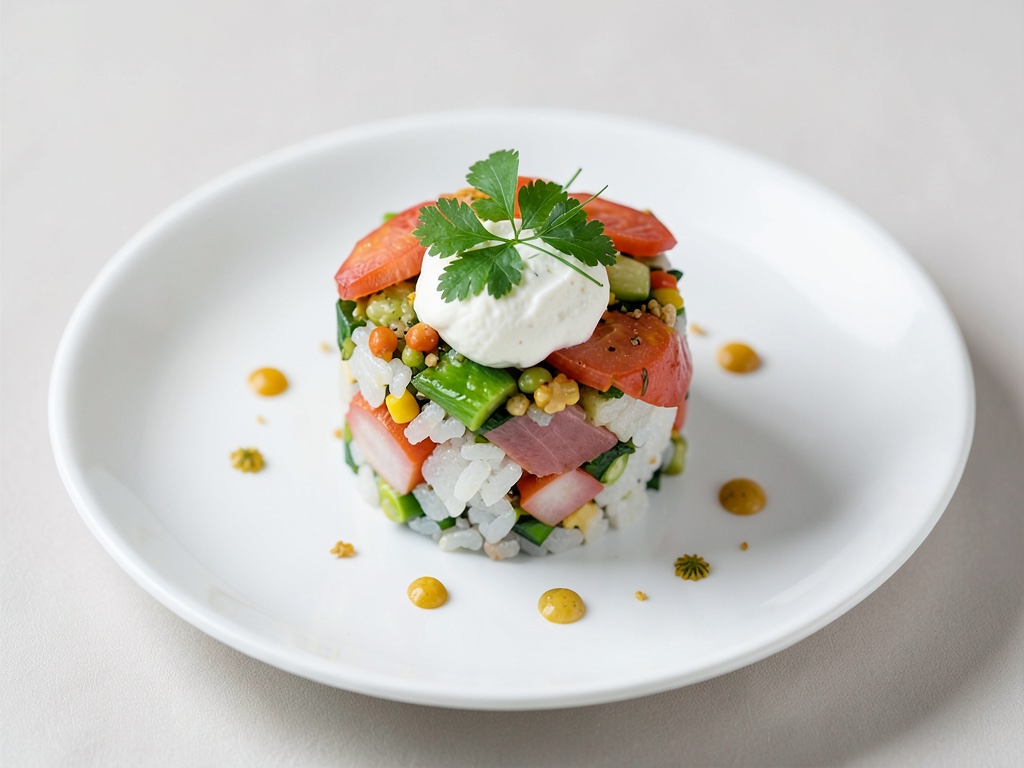 Sushi di verdure con formaggio spalmabile