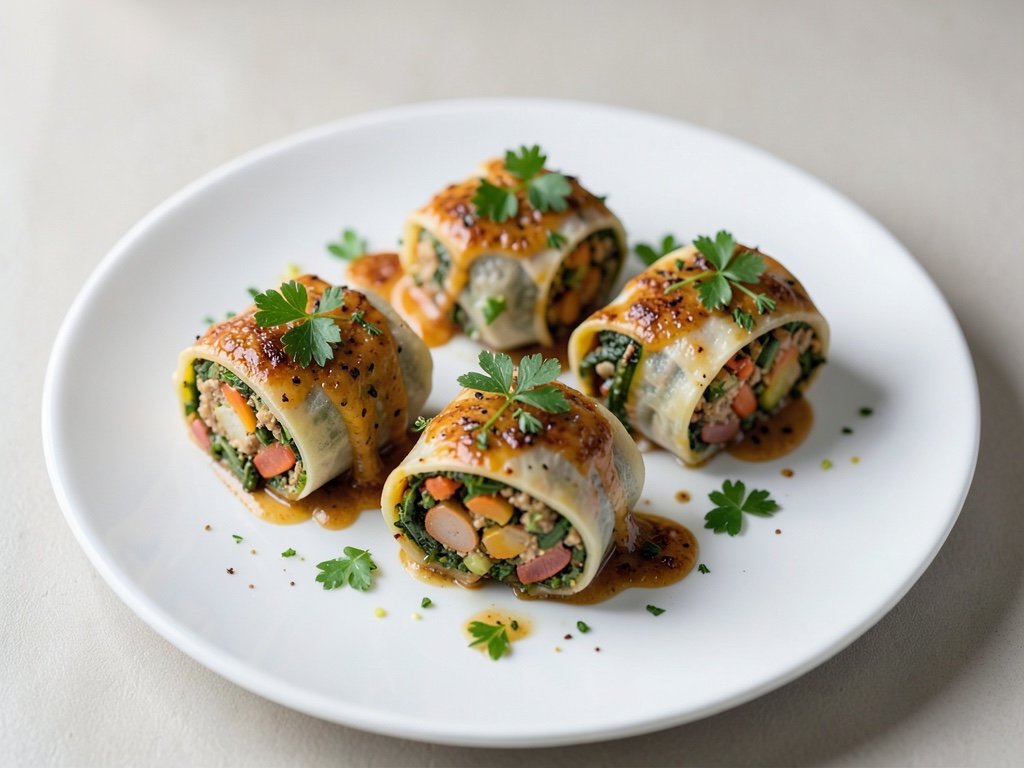 Rotoli di verdura in tre varianti