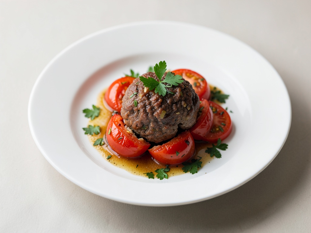 Pomodori ripieni di polpette di carne macinata