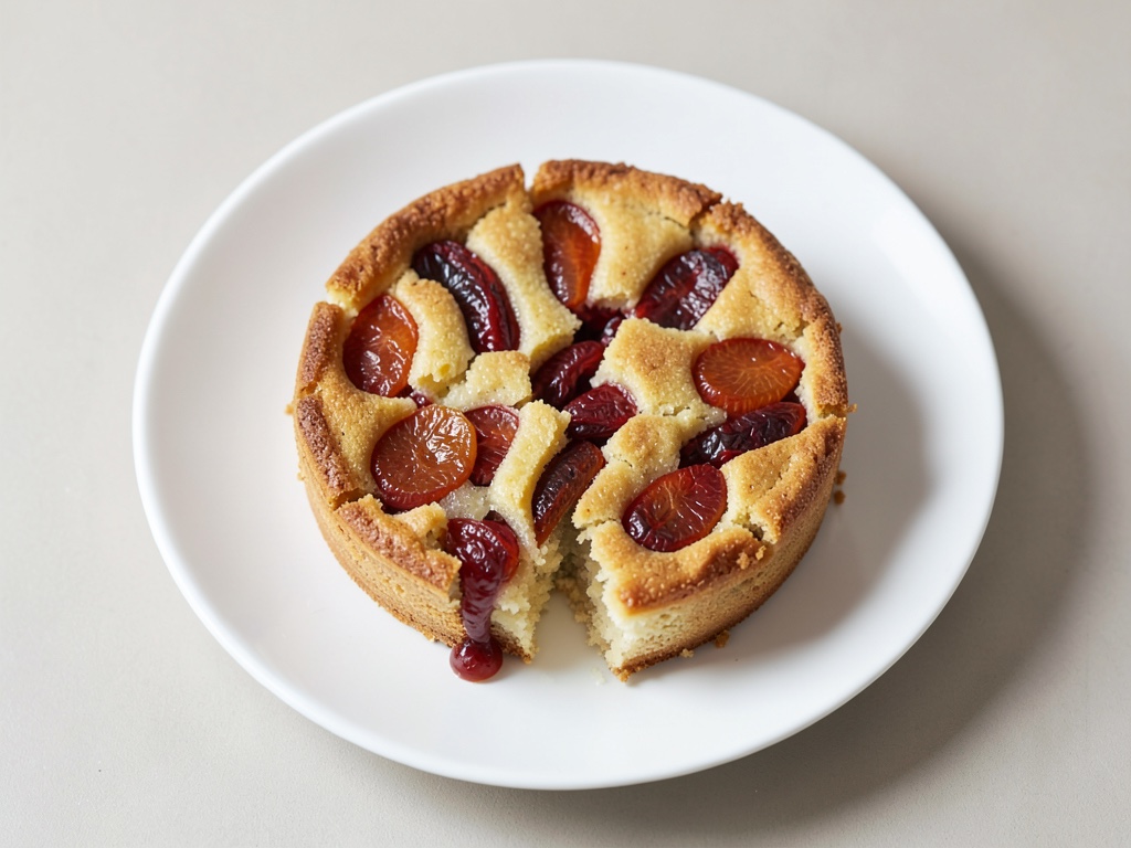 Versunkener Apfelkuchen mit Aprikosen