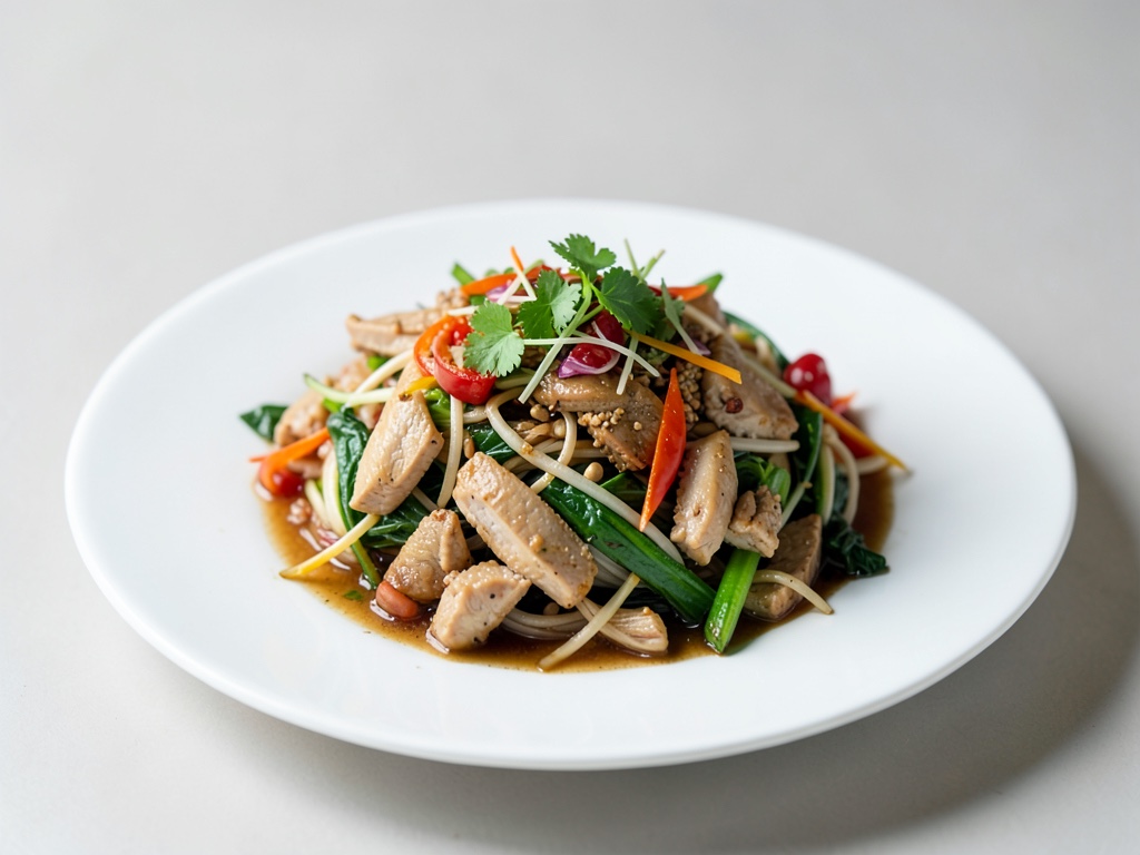 Salade de wok vietnamienne au poulet frais