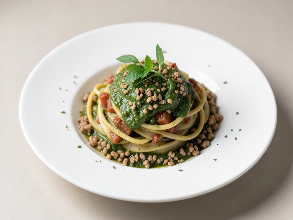 Vollkorn-Pasta mit frischer grüner Sauce