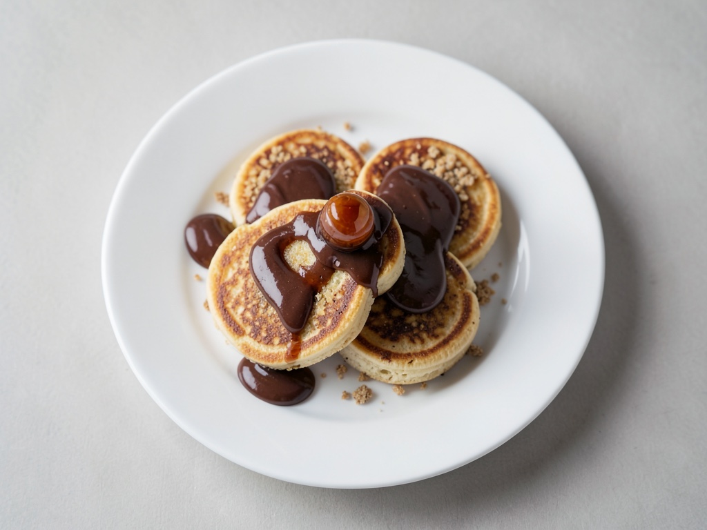 Waffle con salsa al cioccolato