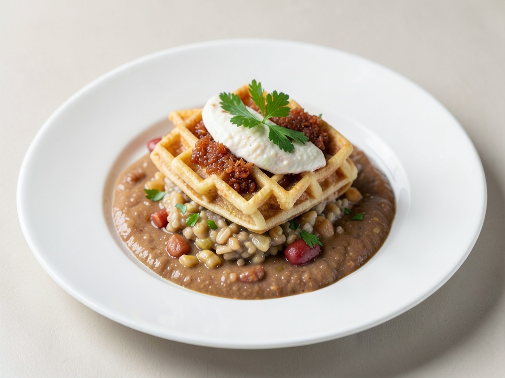 Waffelbeuteln mit süßem Getreide