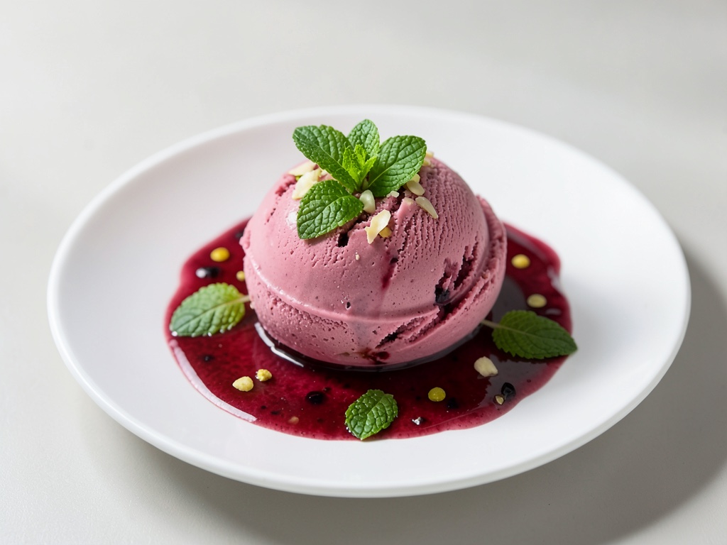 Gelato ai frutti di bosco fruttato con menta