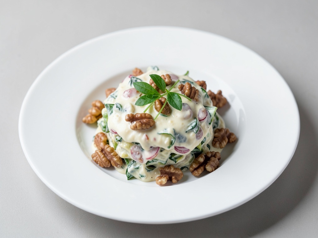 Insalata Waldorf cremosa con noci