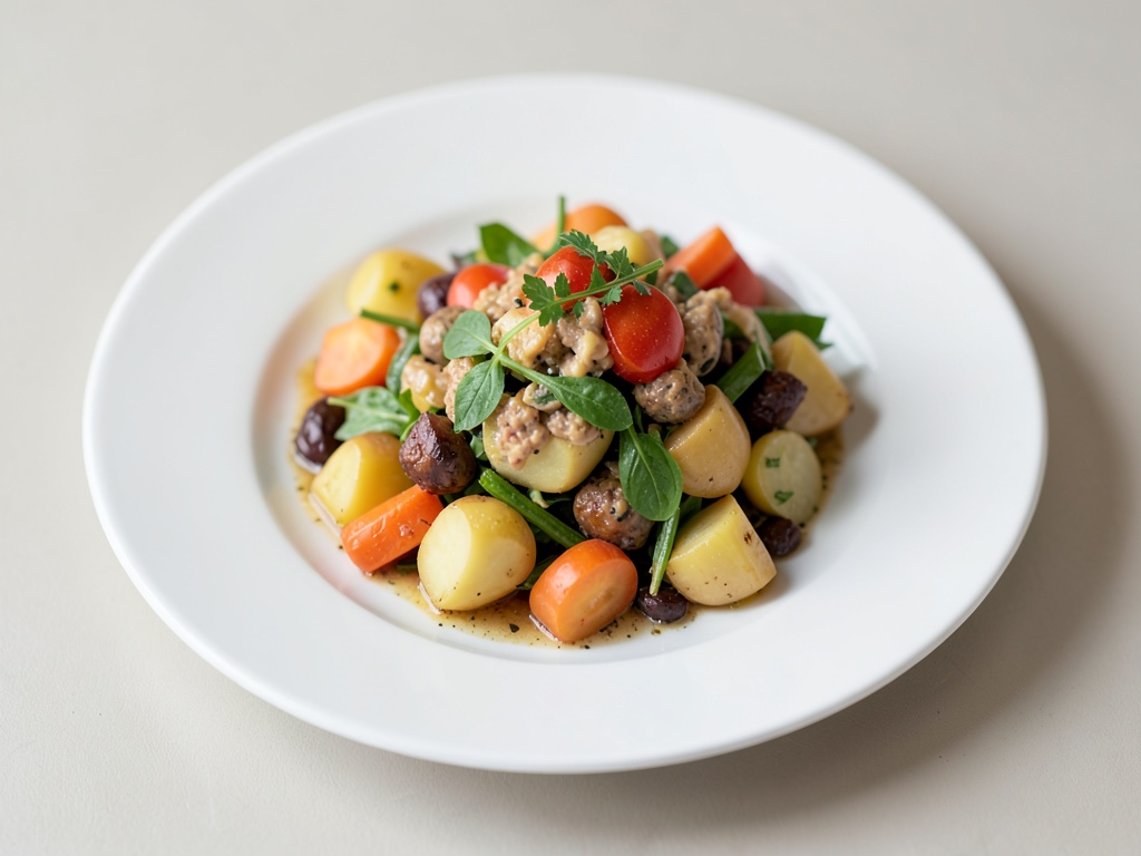 Insalata tiepida di patate e verdure