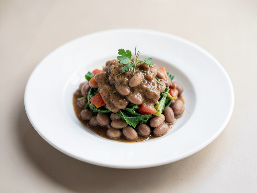 Insalata tiepida di fagioli con condimento all'acero