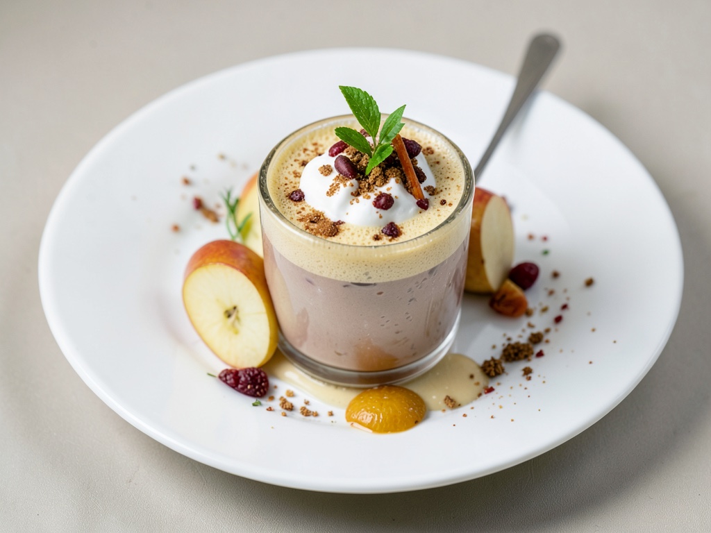 Frullato di mela e latte confortante