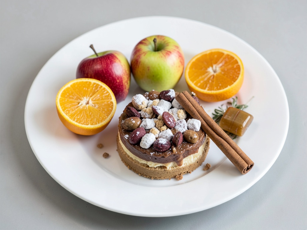 Dessert aux pommes de Noël avec meringue