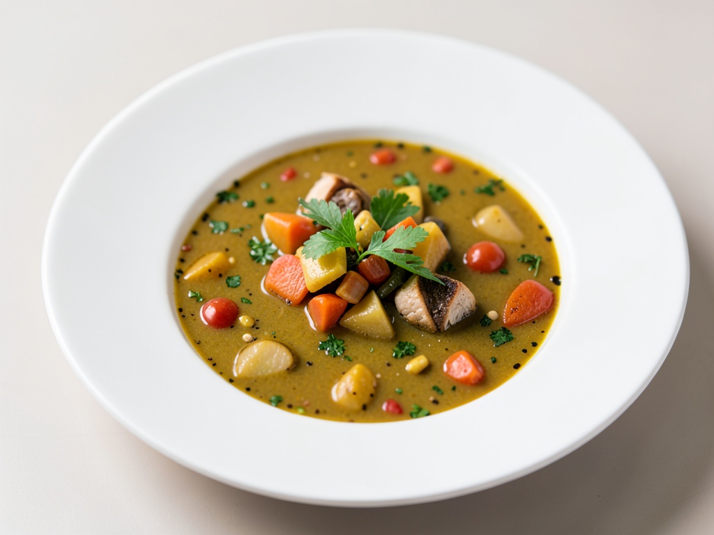 Zuppa stellata di verdure festive