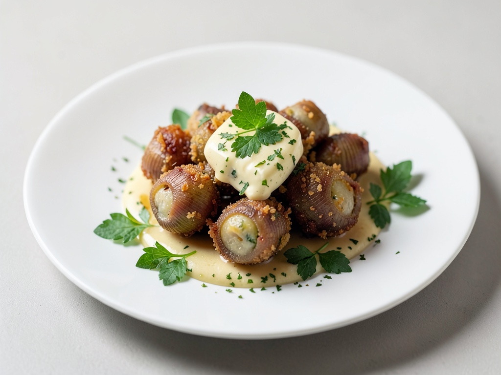 Escargots croustillants au beurre aux herbes