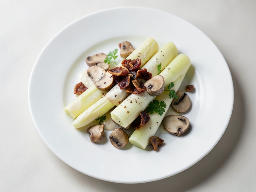 Asperges blanches aux morilles