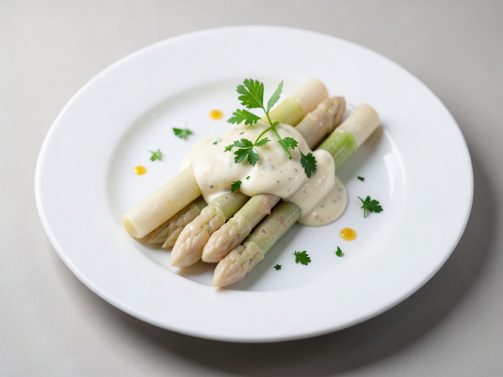 Asparago bianco tenero con olandese cremosa