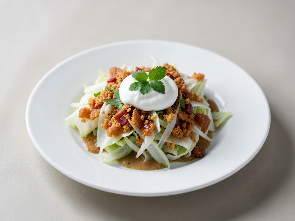 Cavolo bianco croccante con panna acida