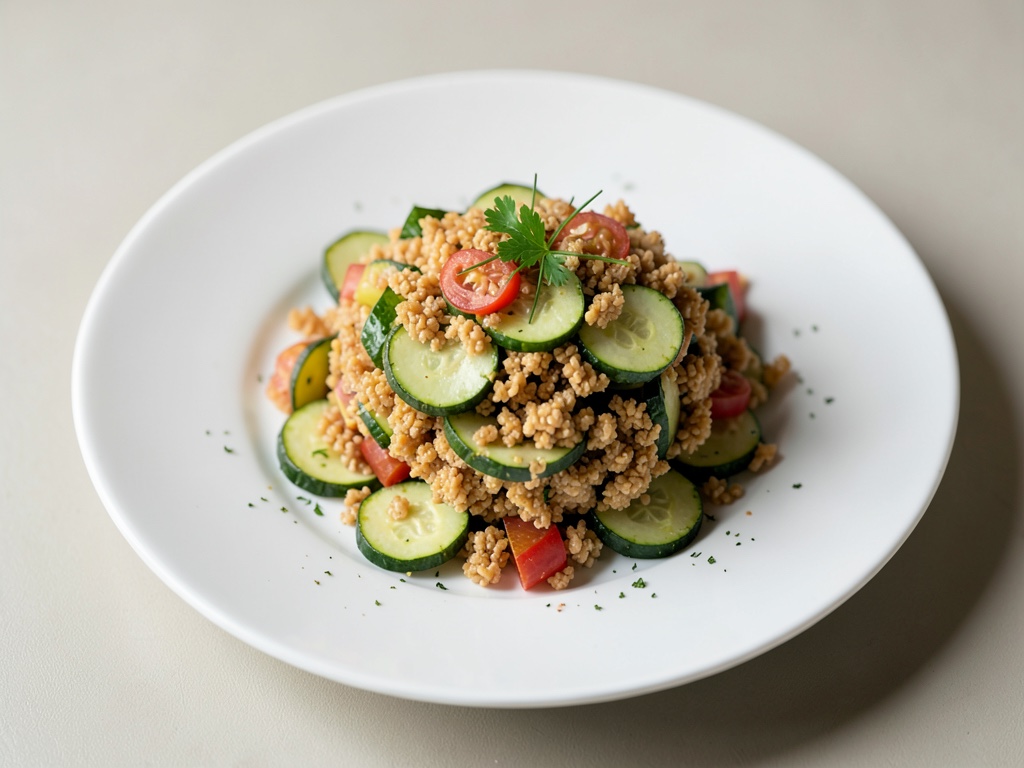 Insalata di grano e zucchine croccante