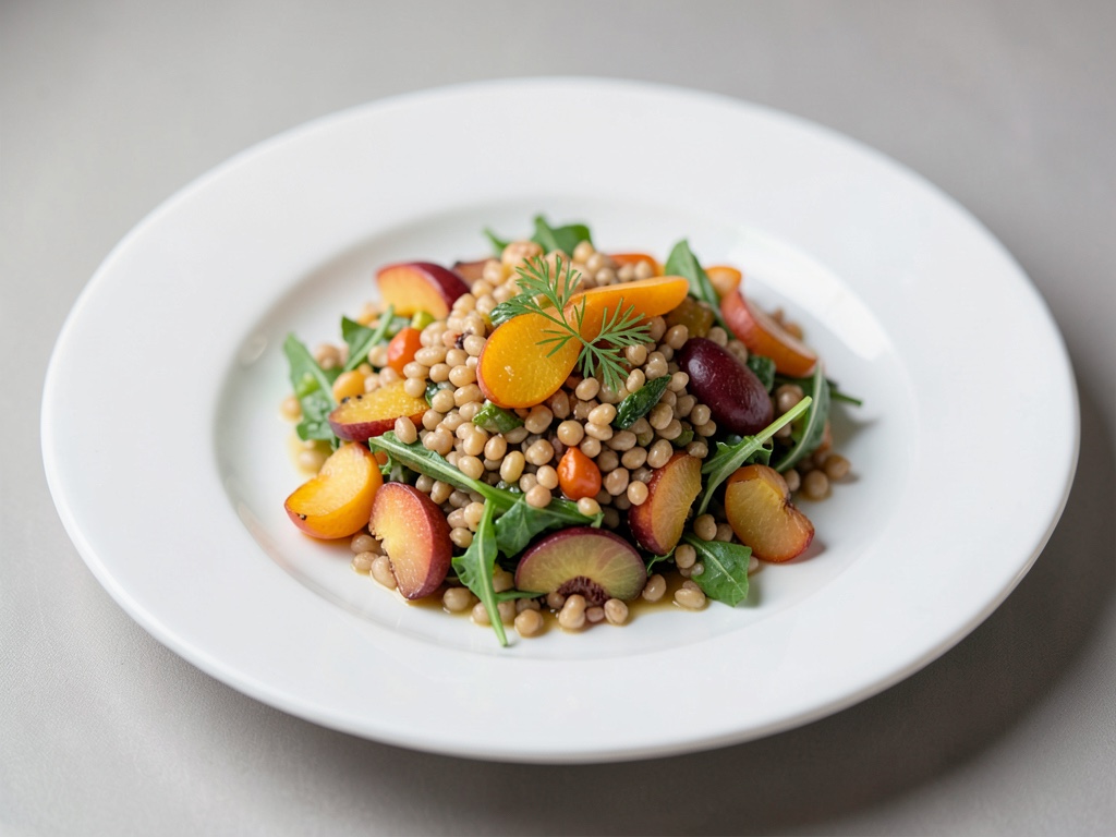 Insalata di farro con albicocche