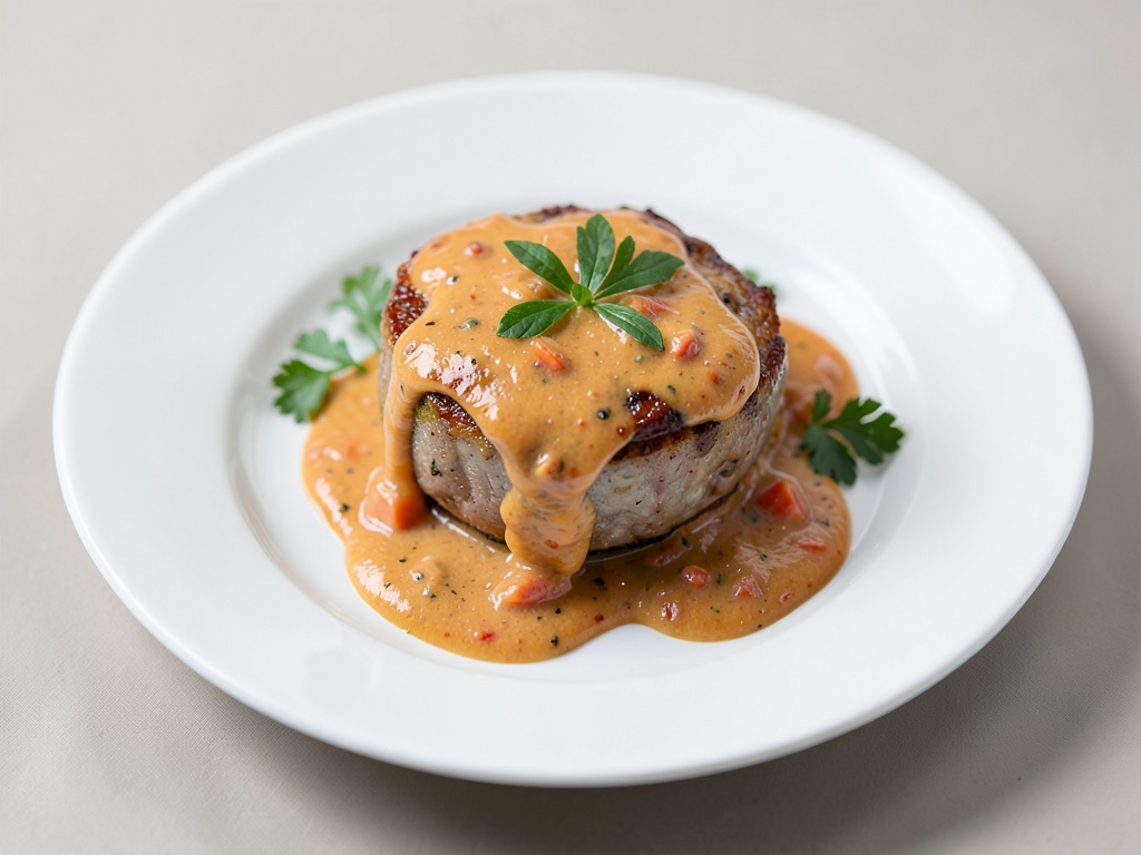 Bar au bar avec sauce crémeuse gingembre-carotte