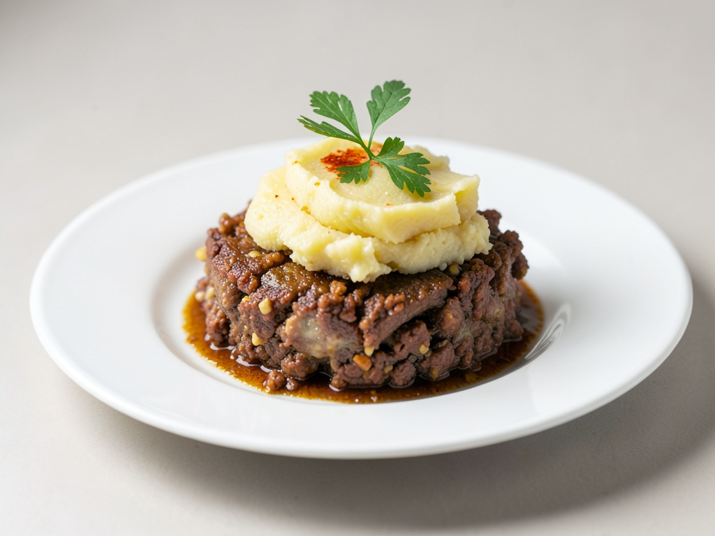 Macinato di selvaggina con gratin di patate (Hachis Parmentier)