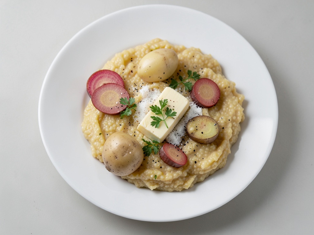 Tenere costata di selvaggina con purè di verdure radicate cremoso