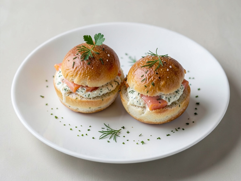 Bignè ripieni con crema di salmone e aneto