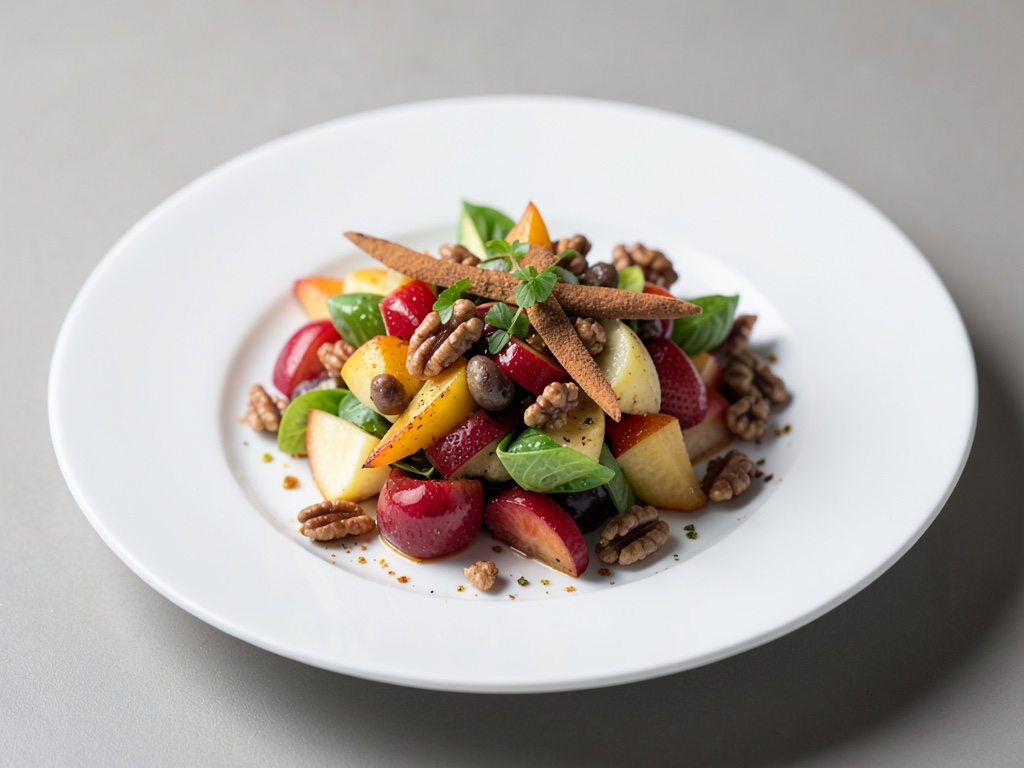 Insalata di frutta autunnale con cannella e noci