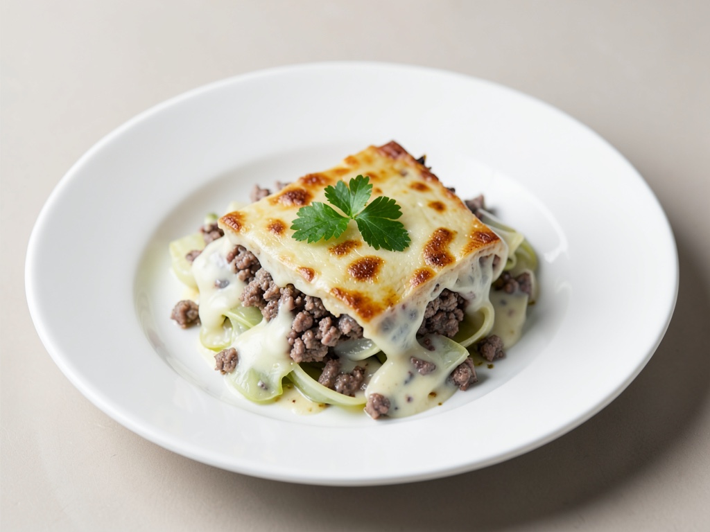 Gratin cremoso di cavolo riccio e carne macinata