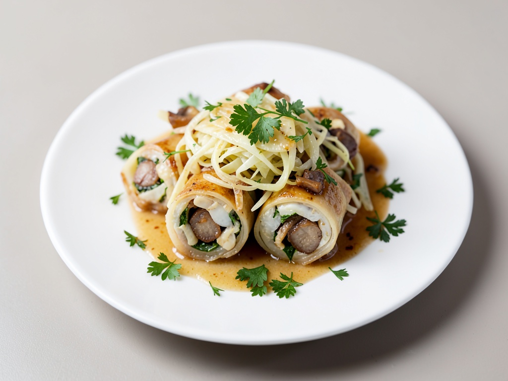 Roulade di cavolo cappuccio e funghi