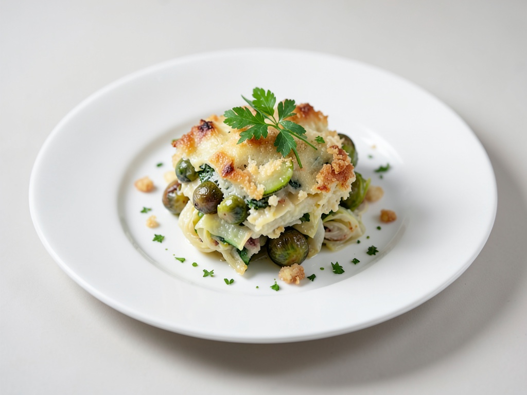 Gratin di patate con crosta, verza e cavolo nero