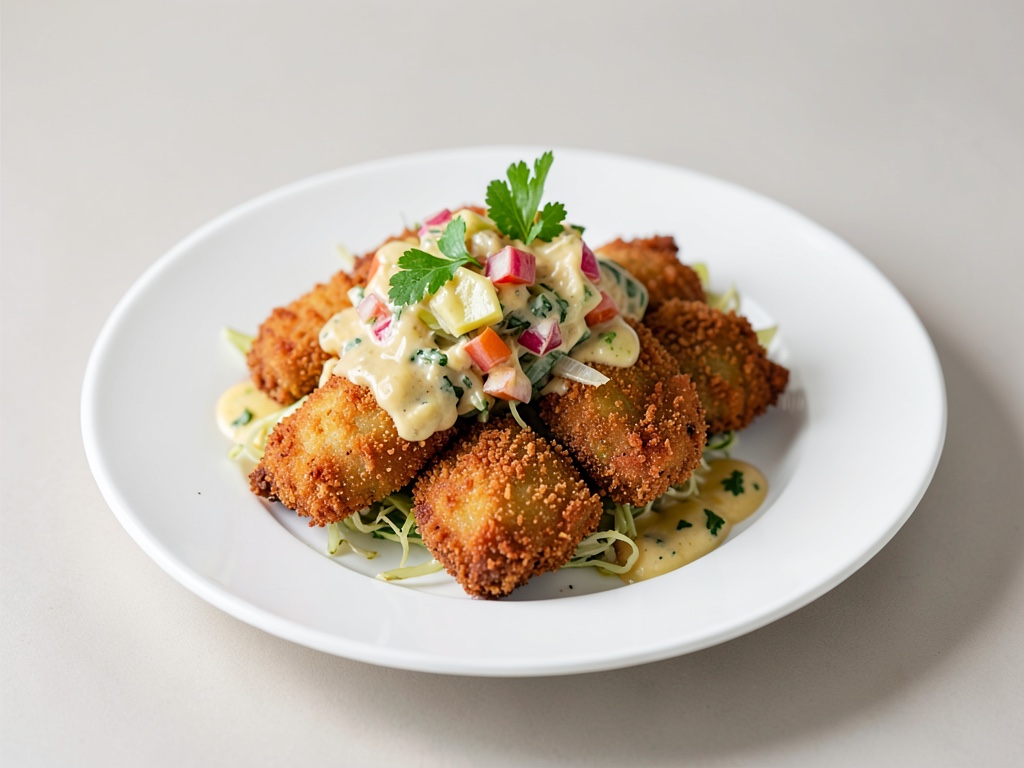 Cotolette di verza croccanti con insalata di patate calda