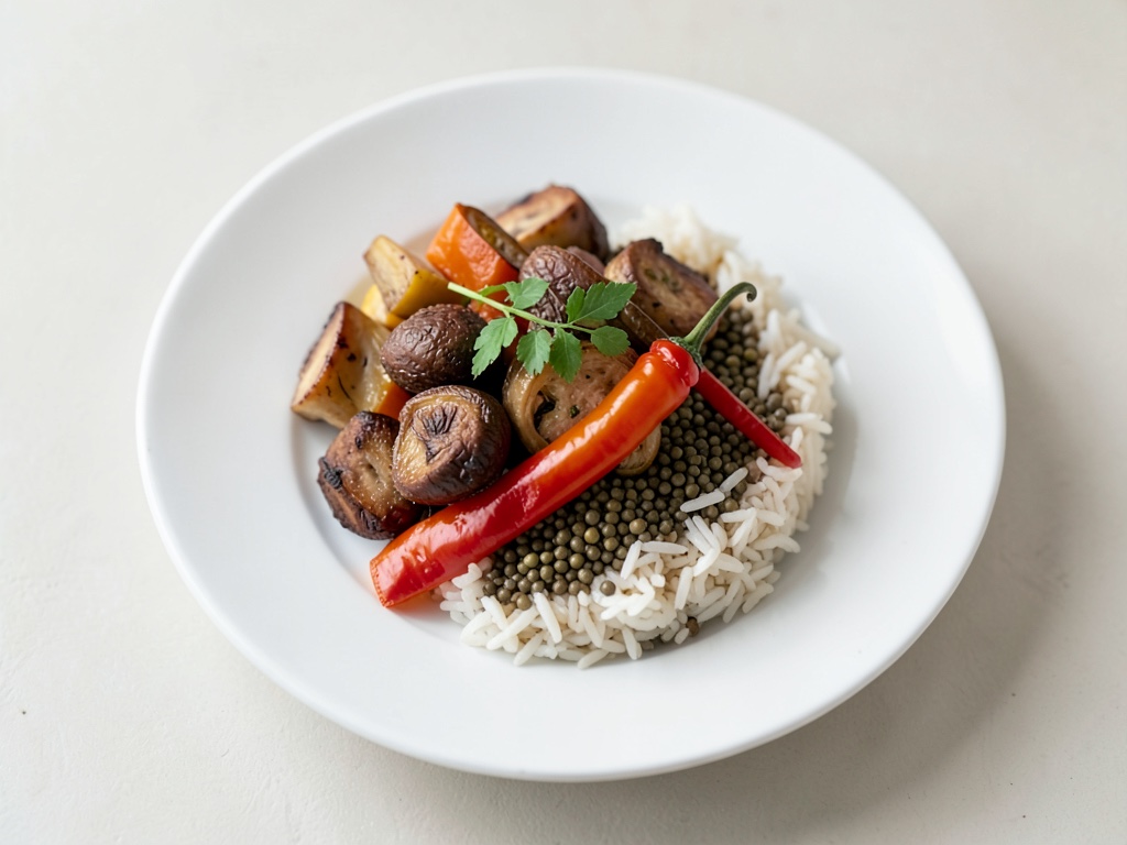 Verdure al wok con riso