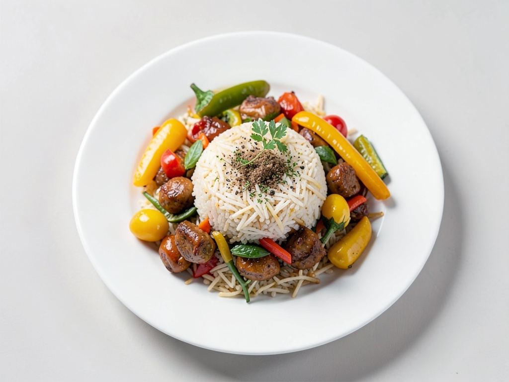 Wok-légumes avec riz