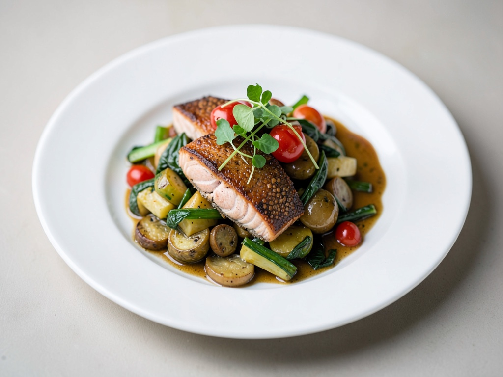Verdure al wok con merluzzo di roccia