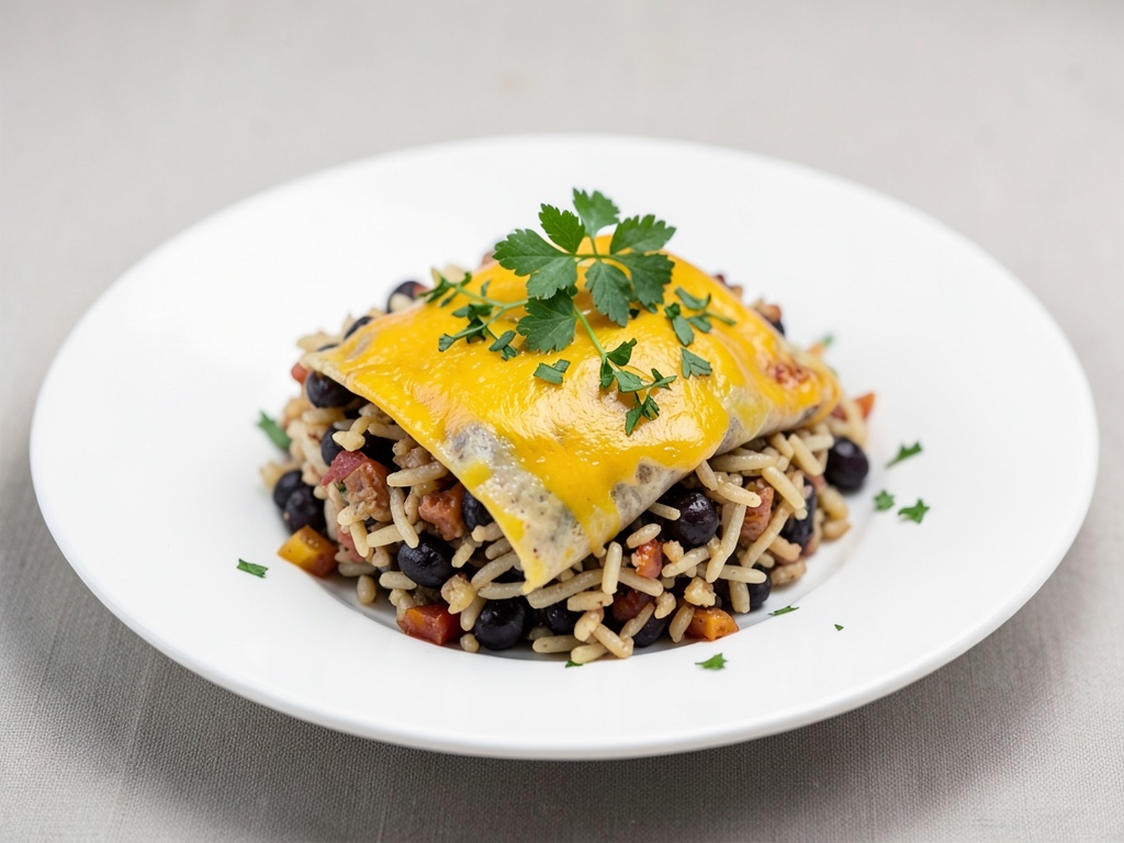 Wrap di riso, fagioli e formaggio
